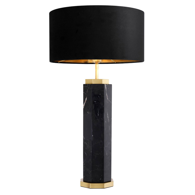 Настольная лампа Eichholtz Table Lamp Newman Black Латунь Античная полированная Черный в Уфе | Loft Concept 