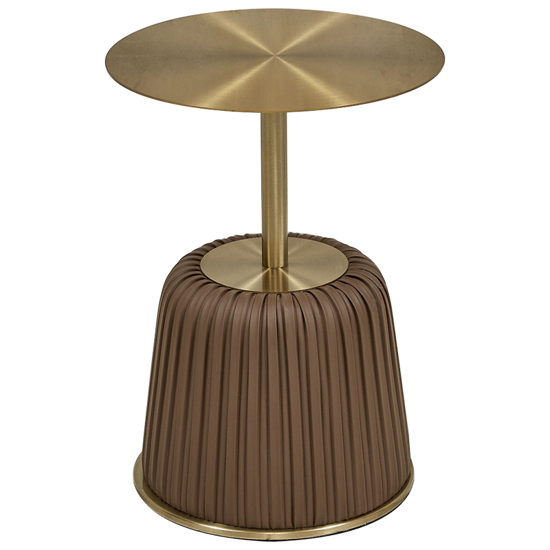 Приставной стол Orlaith Brown Gold Side Table Золотой Коричневый в Уфе | Loft Concept 