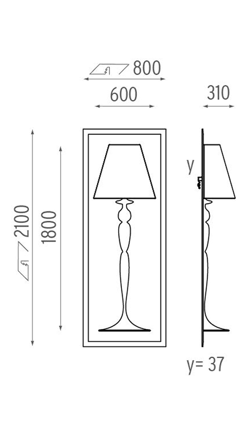 Настенный Светильник Flos Abajourd Hui Large Lampada da parete в Уфе