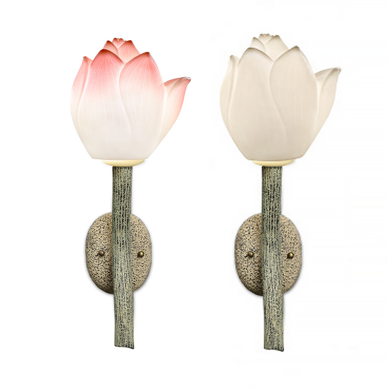 Бра Lotus Flower Sconce Розовый пастельный Белый Античный зеленый в Уфе | Loft Concept 