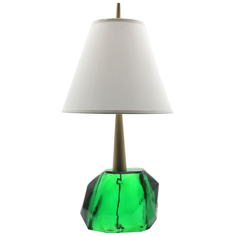 Table Lamp Emerald Прозрачный зеленый Золотой в Уфе | Loft Concept 