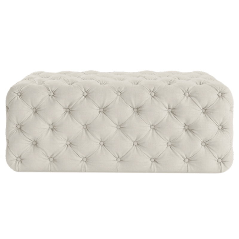 Оттоманка Capitone Rectangular Ottoman  ivory ( слоновая кость ) в Уфе | Loft Concept 