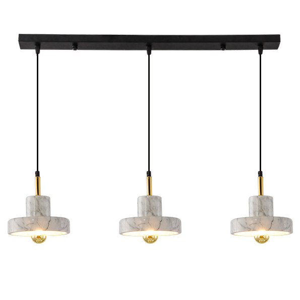 Люстра Tom Dixon Stone Pendant White 3 Белый Золотой в Уфе | Loft Concept 