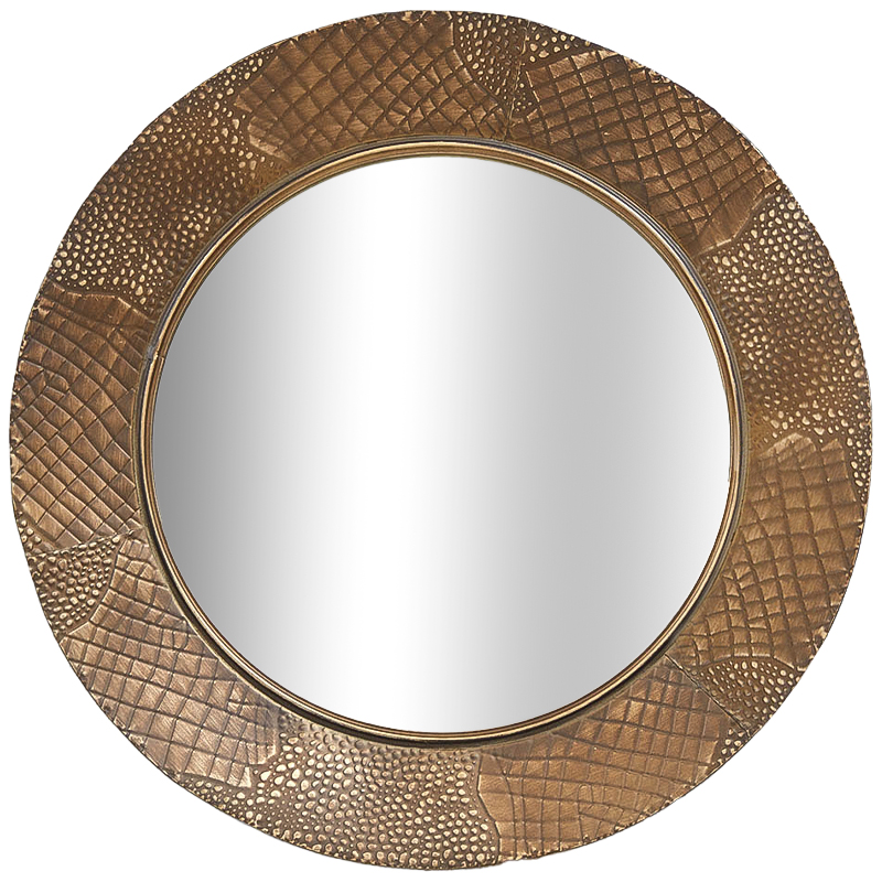 Круглое зеркало Rafferty Round Brass Mirror Латунь Зеркало в Уфе | Loft Concept 