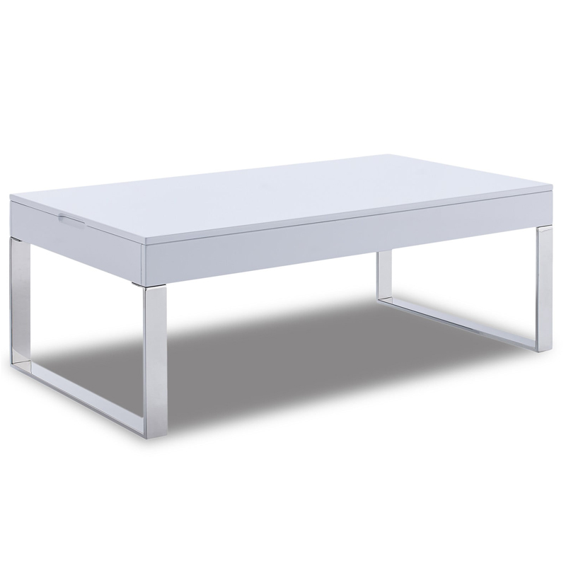 Кофейный стол Annecy Coffee Table white Белый Хром в Уфе | Loft Concept 