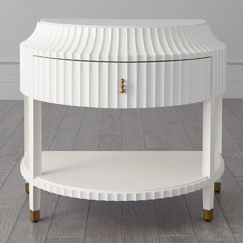 Тумба Charlotte Textured Bedside Chest  ivory ( слоновая кость ) в Уфе | Loft Concept 