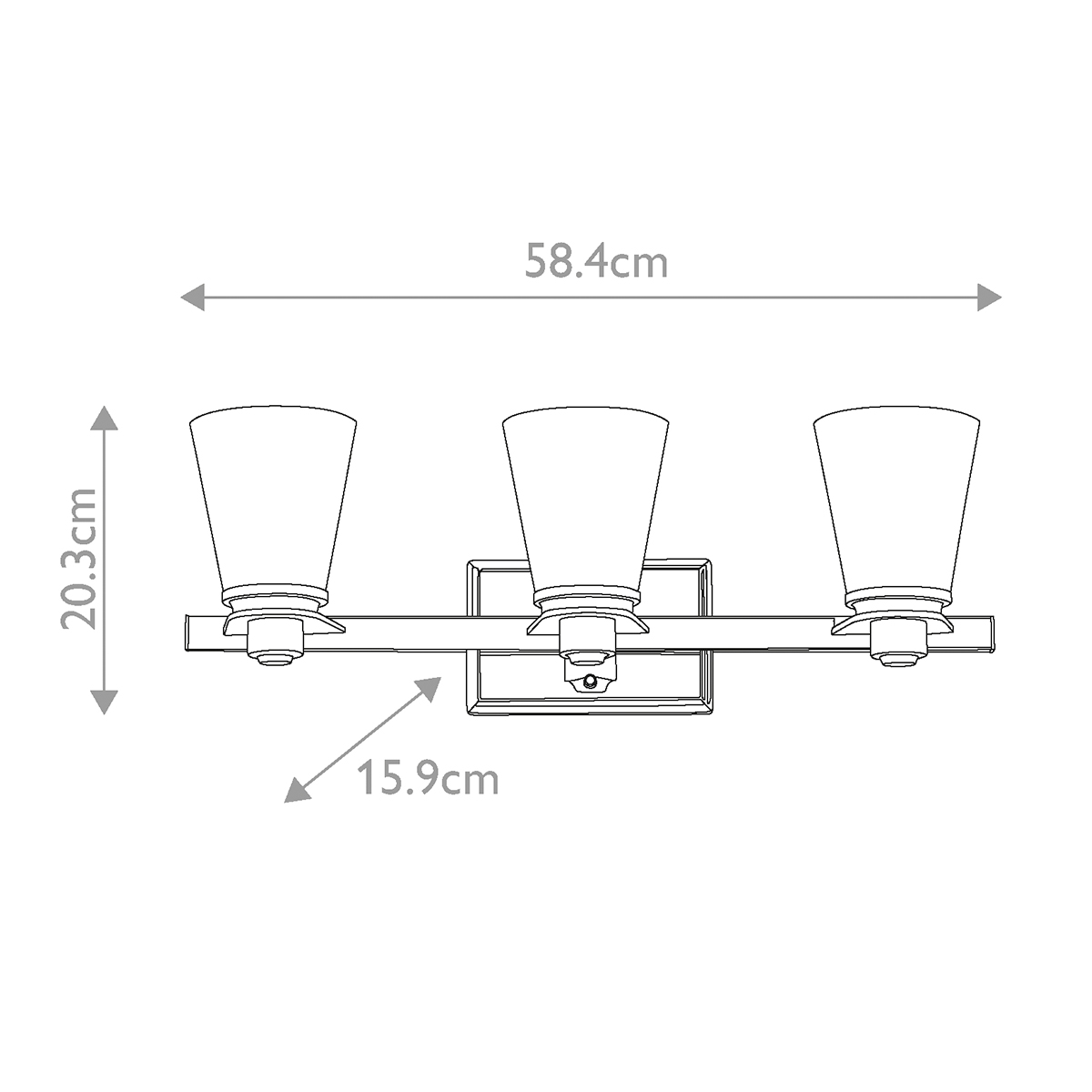Бра для ванных комнат с белыми стеклянными конусными плафонами Hinkley в Уфе