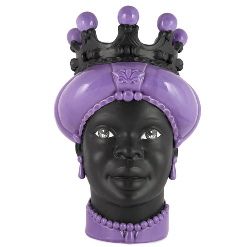 Ваза VASE MORO LADY CROWN DARK purple Черный Сиреневый в Уфе | Loft Concept 