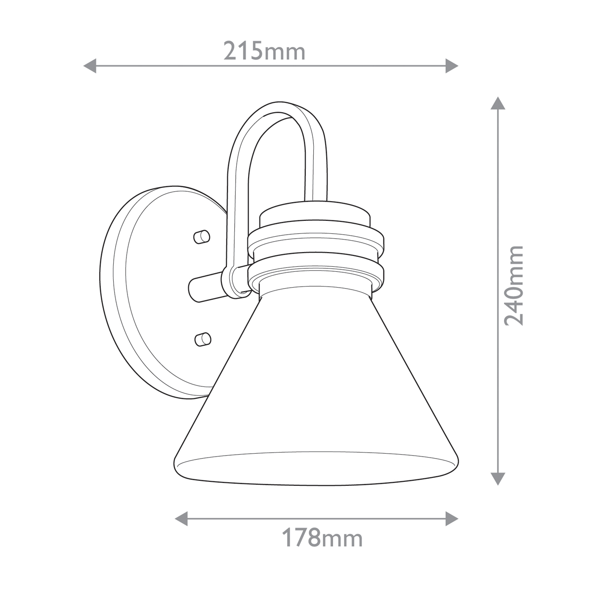 Бра с белым матовым плафоном в форме конуса Kichler в Уфе