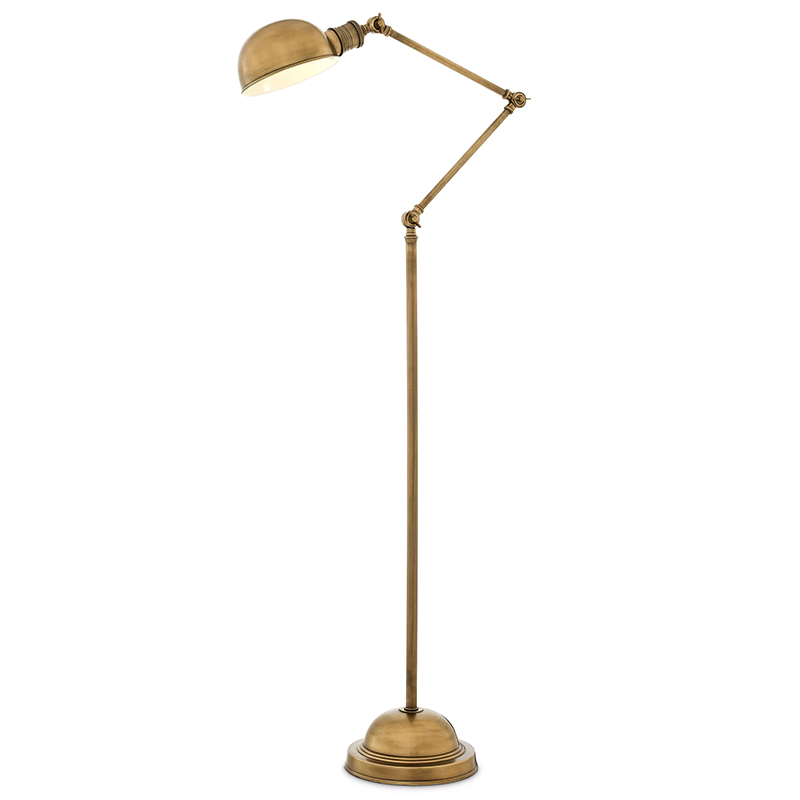 Торшер Eichholtz Floor Lamp Soho Brass Винтажная латунь Латунь в Уфе | Loft Concept 