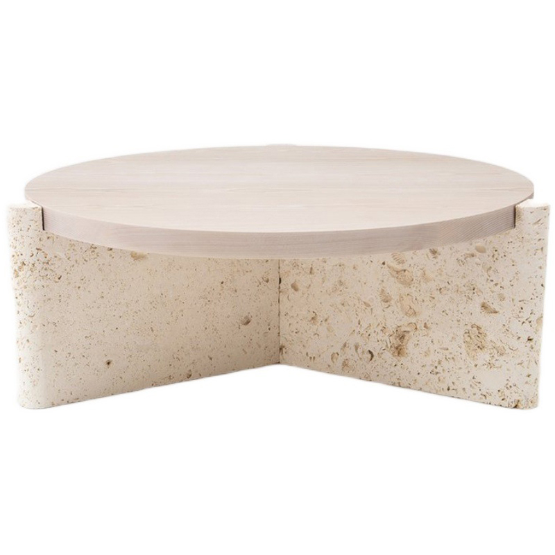 Кофейный стол Isla Travertine Coffee Table Бежевый в Уфе | Loft Concept 