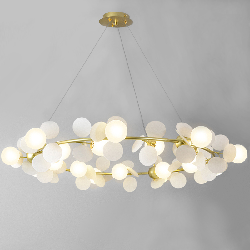 Люстра MATISSE Chandelier circle white Золотой Белый в Уфе | Loft Concept 