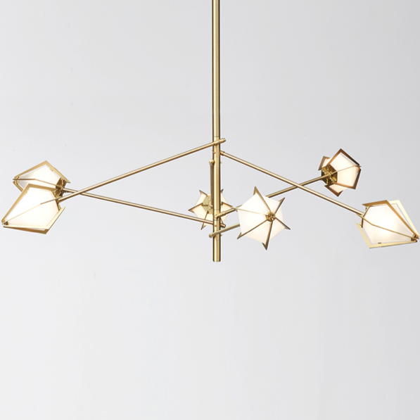 Люстра HARLOW Spoke Chandelier Gabriel Scott Латунь в Уфе | Loft Concept 