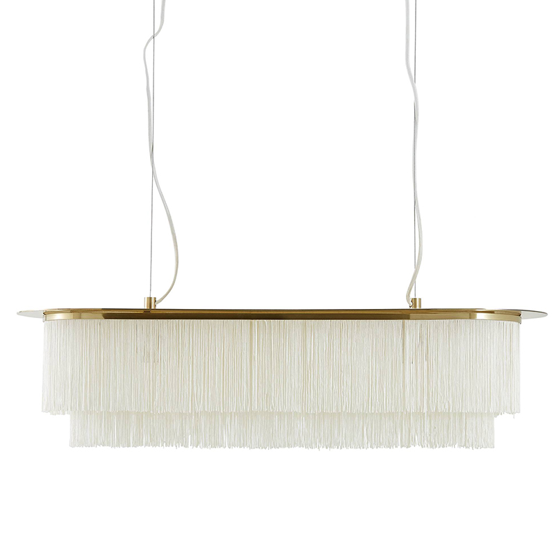 Люстра Houtique Linear Chandelier Cream Кремовый Латунь в Уфе | Loft Concept 