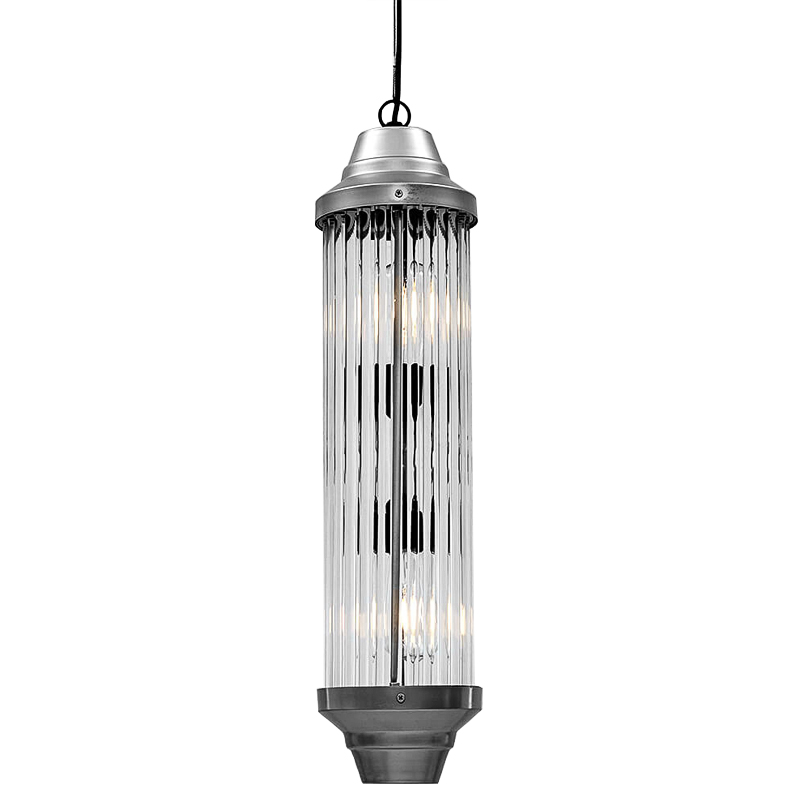 Подвесной светильник Transparent Tubes Pendant Хром Прозрачный в Уфе | Loft Concept 