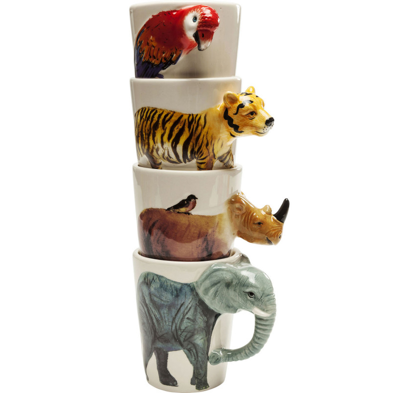 Кружка Tropical Animals mug Мульти в Уфе | Loft Concept 