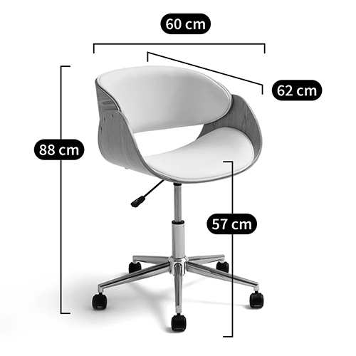 Вращающееся офисное кресло на колёсах Delwyn Chair White в Уфе