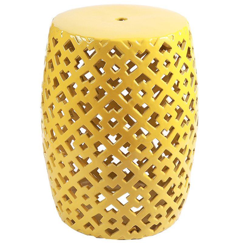 Керамический табурет Yellow Ornament Ceramic Stool Желтый Керамический табурет Yellow Ornament Ceramic Stool Желтый в Уфе | Loft Concept