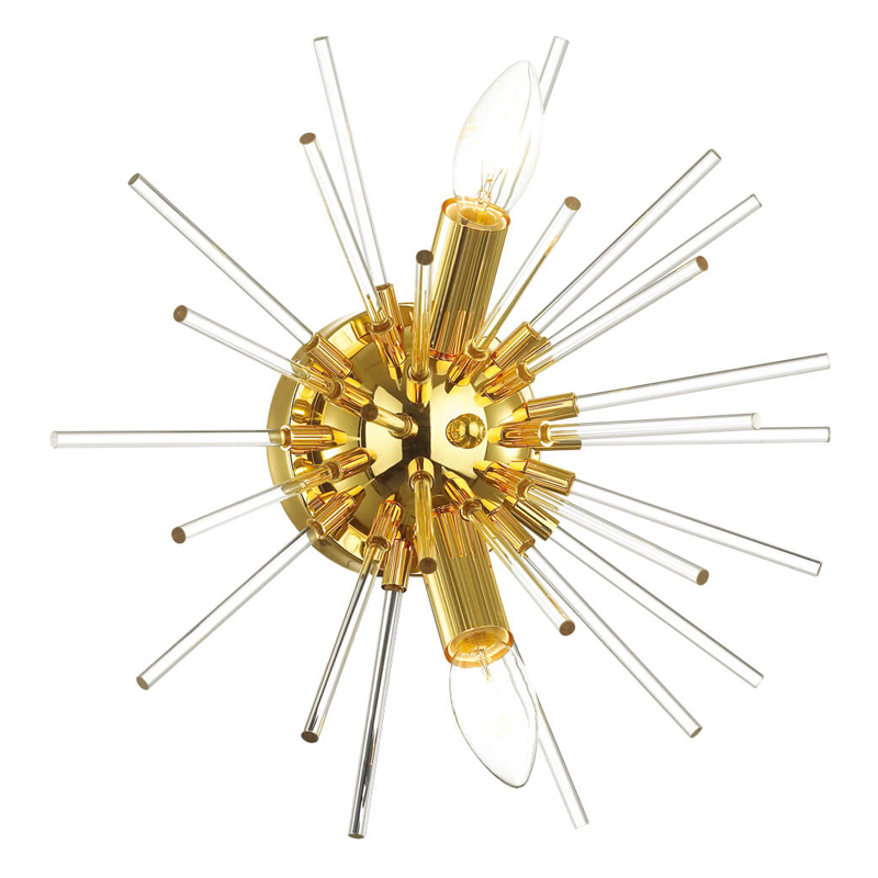 Бра Varg Sputnik Sconce Gold Глянцевое золото Прозрачный в Уфе | Loft Concept 