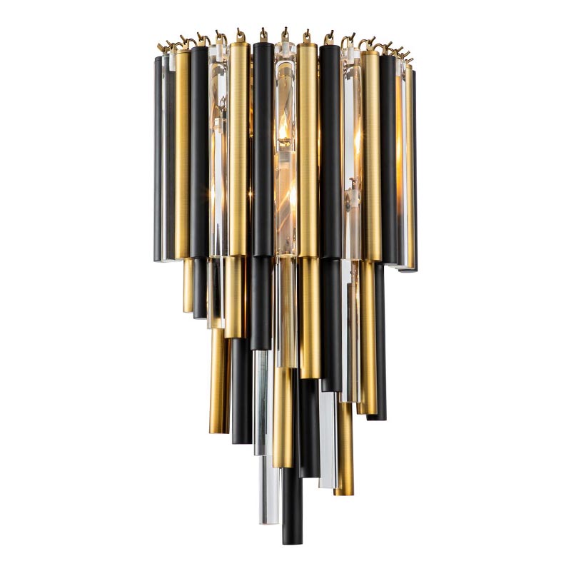 Бра Black Brass Symphony Wall Lamp Черный Латунь Прозрачный (Transparent) в Уфе | Loft Concept 