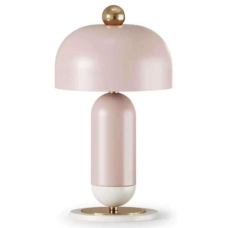 Meet Table lamp pink  Розовый пастельный Латунь в Уфе | Loft Concept 