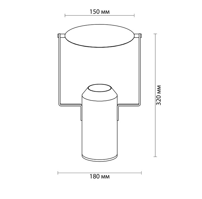 Настольная лампа Black Cylinder Table Lamp в Уфе