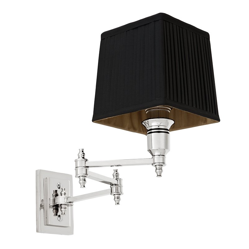 Бра Wall Lamp Lexington Swing Nickel+Black Никель Черный в Уфе | Loft Concept 