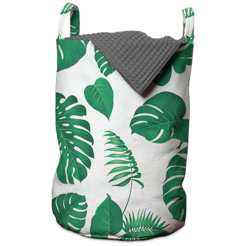 Корзина Tropical Pattern Basket Зеленый Белый в Уфе | Loft Concept 