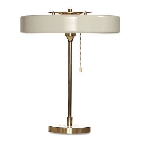 Настольная Bert Frank Revolve Table Lamp White Латунь Белый в Уфе | Loft Concept 