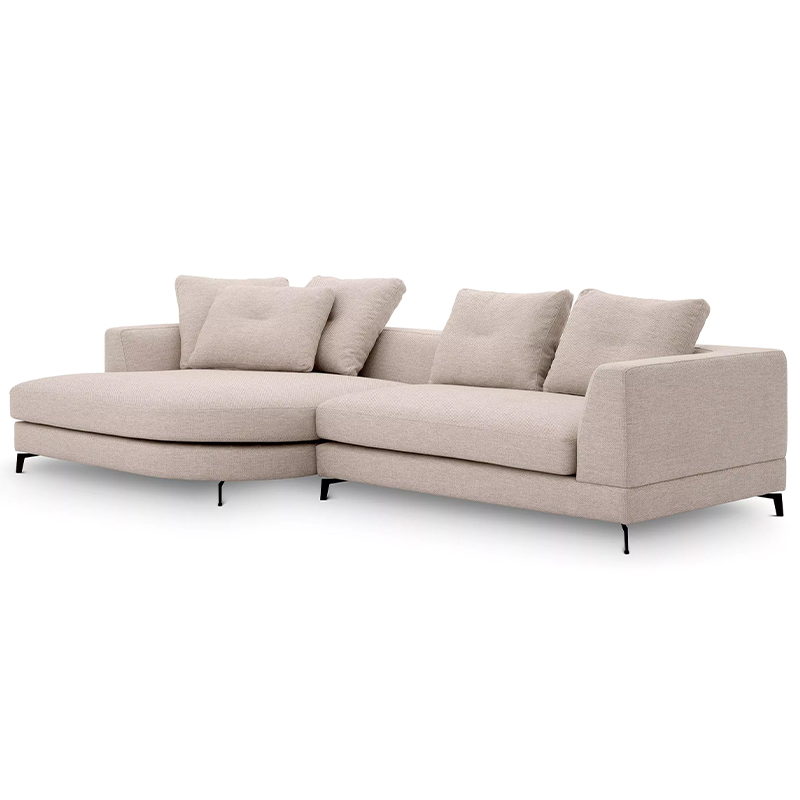 Диван Eichholtz Sofa Moderno S Left Бежевый Черный в Уфе | Loft Concept 