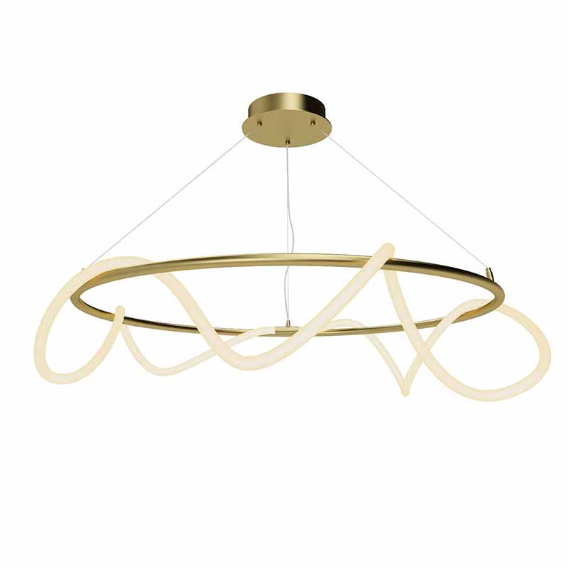 Люстра Luke Lampco Tracer Chandelier Gold 100 Белый матовое золото в Уфе | Loft Concept 