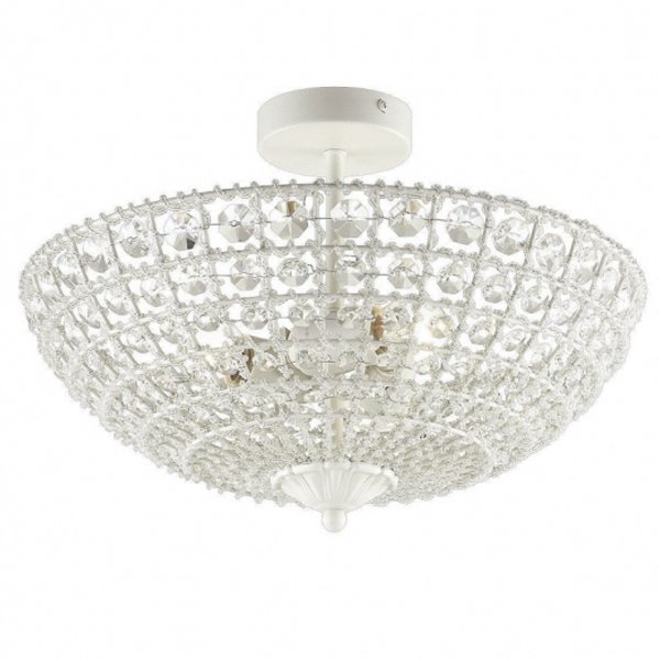 Потолочный светильник  Casbah Crystal Top Lamp 3 Прозрачный Белый в Уфе | Loft Concept 