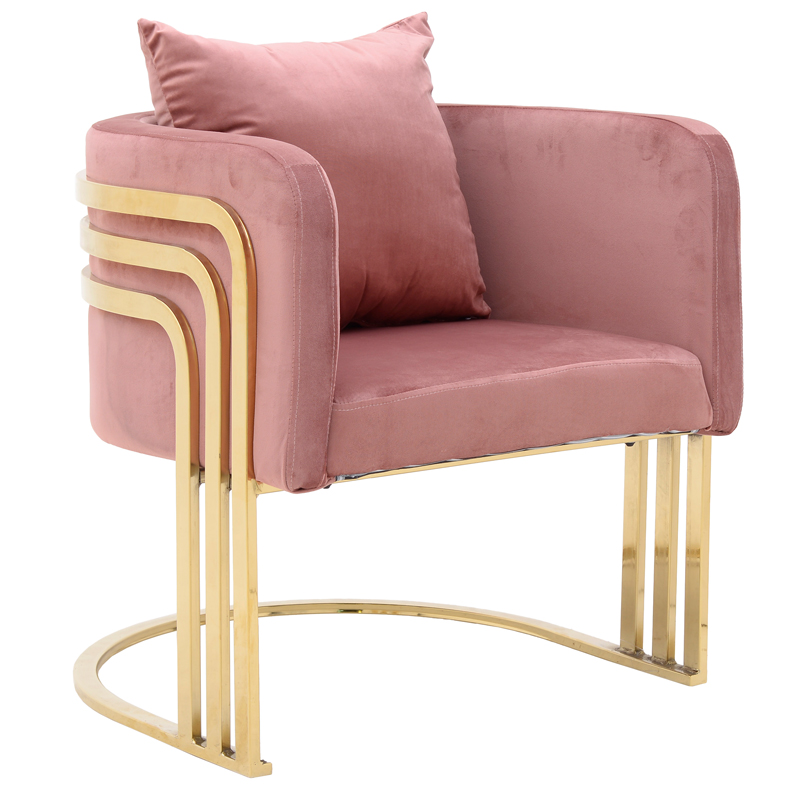 Кресло Custodia Armchair Pink Розовый Глянцевое золото в Уфе | Loft Concept 