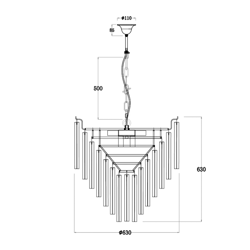 Люстра Eichholtz Chandelier Nova Chrome в Уфе