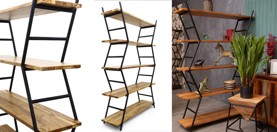 Стеллаж Industrial Zigzag Light Wood Стеллаж Industrial Zigzag Light Wood - Loft-Concept в Уфе