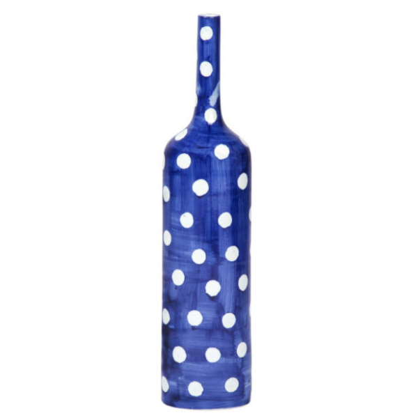 Ваза-бутылка blue & white ornament Point Bottle Синий Белый в Уфе | Loft Concept 