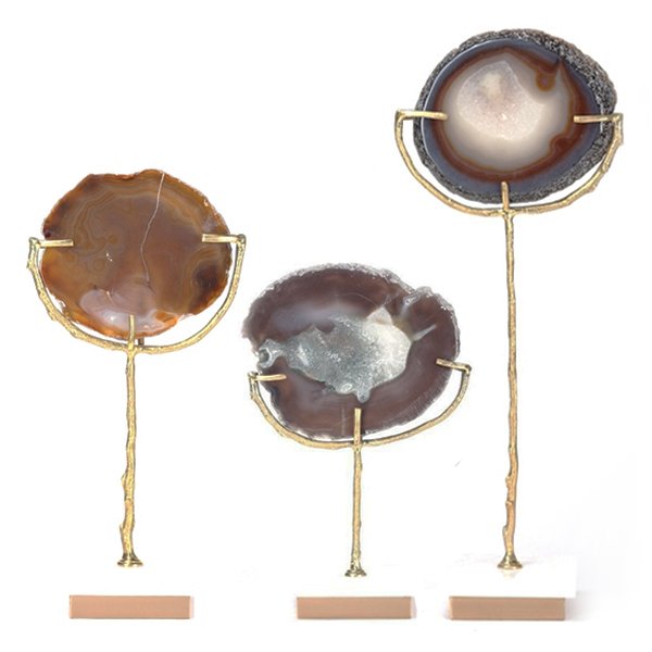 Декоративная статуэтка Stone Agate & Gold Золотой Коричневый в Уфе | Loft Concept 