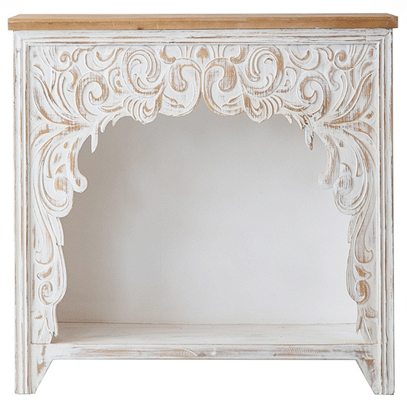 Консоль Indian Antique White Furniture Felicienne Console Древесина Белый в Уфе | Loft Concept 