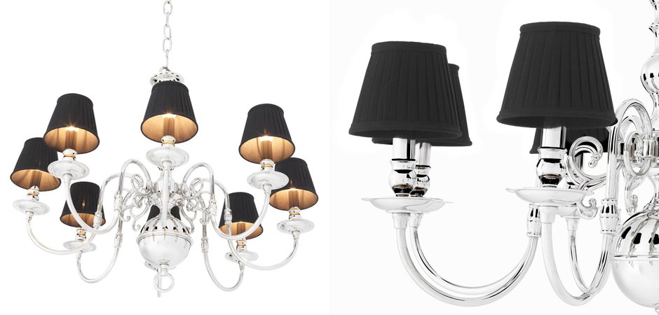 Люстра Eichholtz Chandelier Bourbon Nickel - Loft-Concept в Уфе