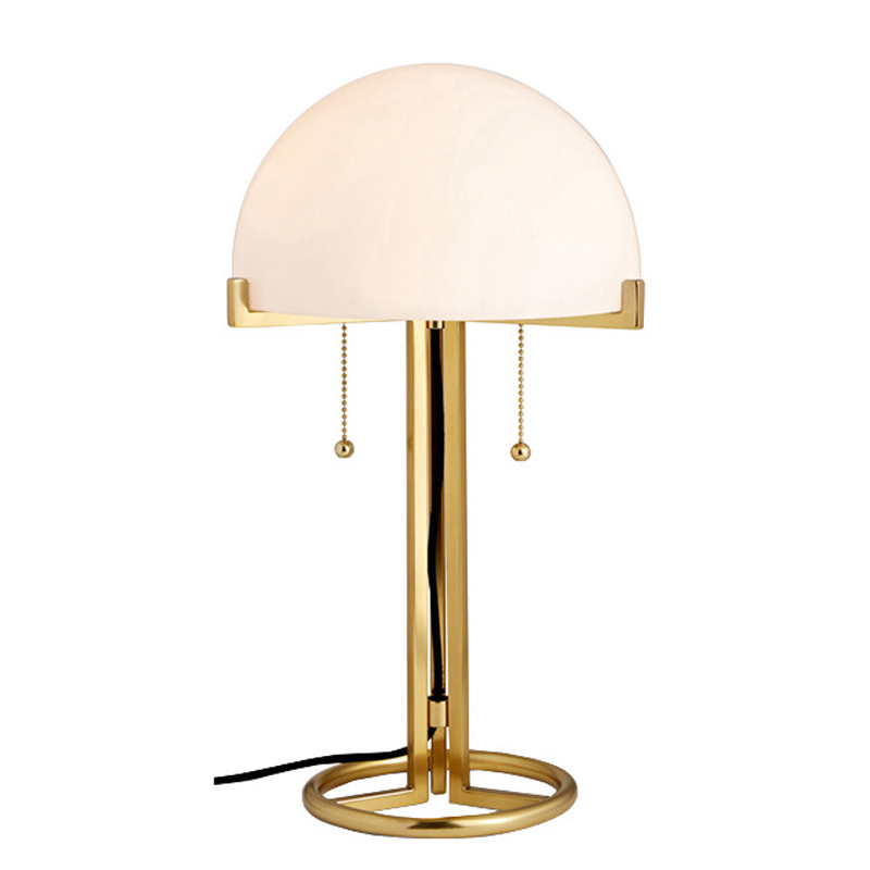 Настольная лампа White Dome Table Lamp Глянцевое золото Белый в Уфе | Loft Concept 