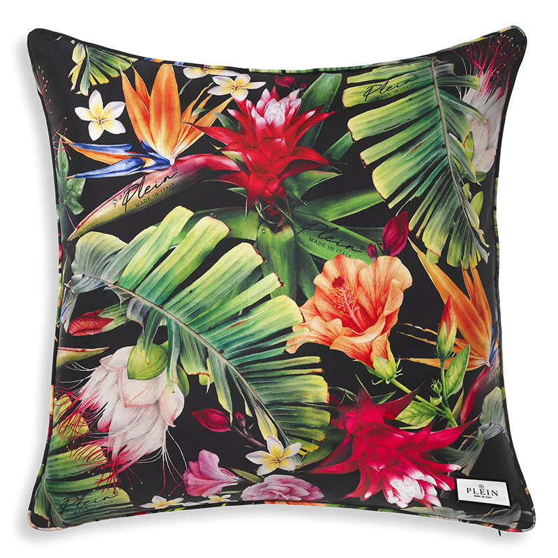 Подушка Philipp Plein Cushion Silk Jungledonna 70 x 70 Мульти в Уфе | Loft Concept 