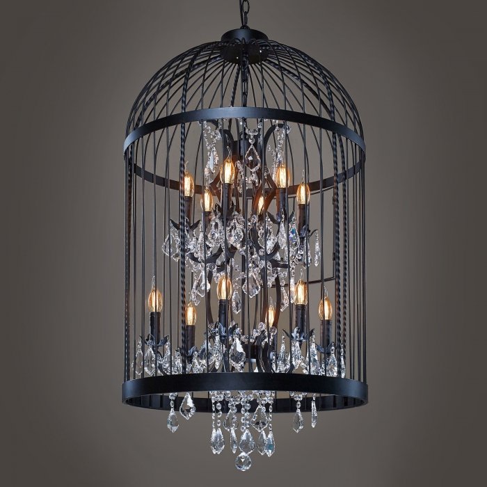 Люстра Steampunk Birdcage Chandelier 60 black Черный в Уфе | Loft Concept 