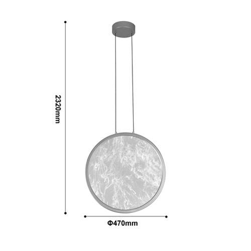 Светодиодный подвесной светильник круглой формы с металлической рамой золотого цвета Marble Glow 47 в Уфе