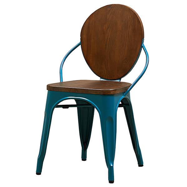 Стул Tolix chair Wooden Turquoise Дуб темный Бирюзовый в Уфе | Loft Concept 