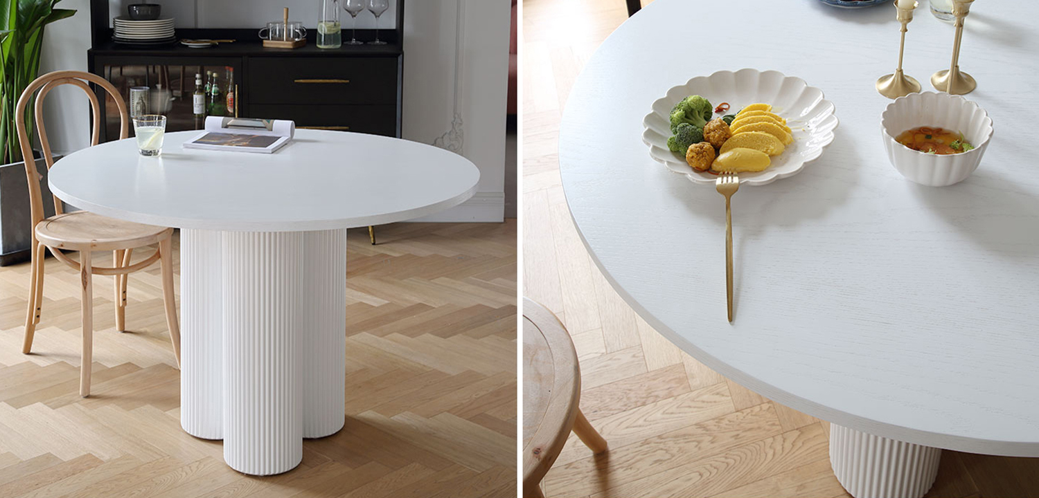 Круглый обеденный стол Hope White Round Dining Table - фото