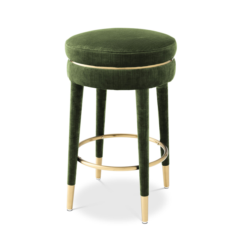 Полубарный стул Eichholtz Counter Stool Parisian green Зеленый Латунь в Уфе | Loft Concept 