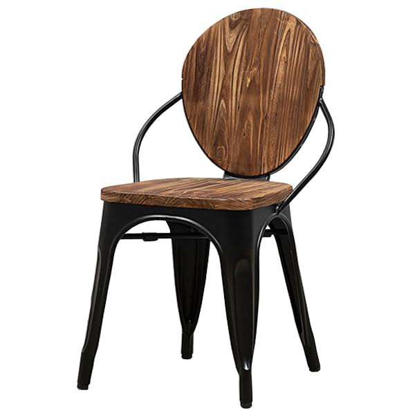 Стул Tolix chair Wooden Black Дуб темный Черный в Уфе | Loft Concept 