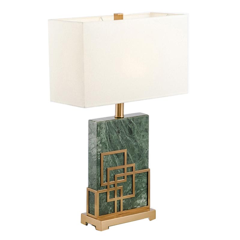 Настольная лампа Table Lamp marble green Зеленый Латунь в Уфе | Loft Concept 