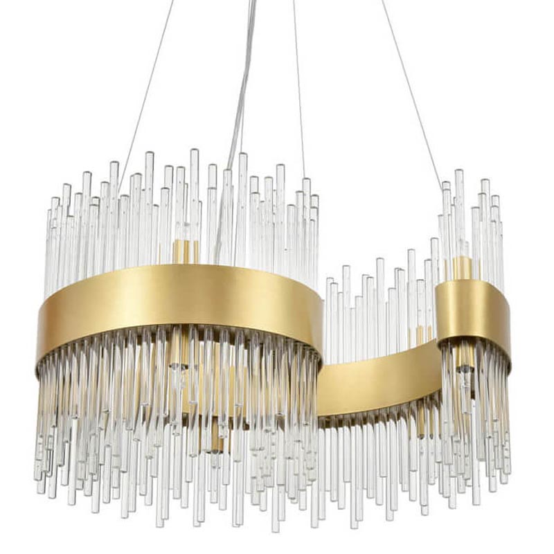 Люстра Nembus Chandelier 50 gold Прозрачный (Transparent) Золотой в Уфе | Loft Concept 