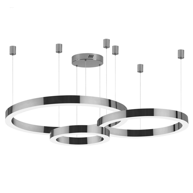 Люстра 3 Nickel Ring Horizontal Никель в Уфе | Loft Concept 